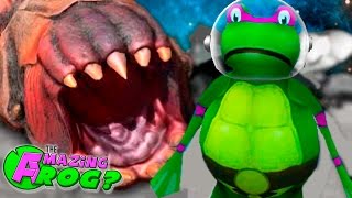 ЧЕРЕПАШКИ НИНДЗЯ НА ЛУНЕ Удивительная Лягушка против лунных червей AMAZING FROG kids children