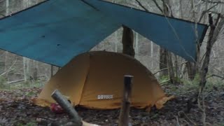 Одиночный поход в ноябрьское Подмосковье. Эвенкийский костер
