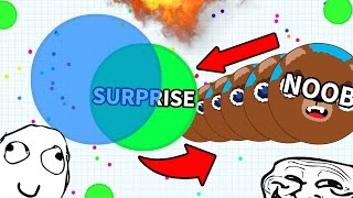 "SURPRISE" TROLL - Agar.io TROLLING // BEST TROLL EVER in Teammode