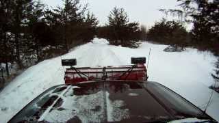 Plowing deep compacted snow (part 1)