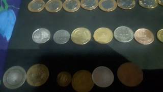 Moedas antigas desde 1889 até os dias de hoje e moedas de outros países e das olimpíadas
