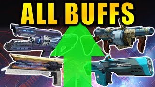 Destiny 2: ALL EXOTIC WEAPON BUFFS! | Warmind Expansion