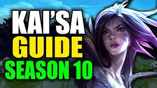 SEASON 10 KAISA GAMEPLAY GUIDE - (Best Kaisa Build, Runes, Playstyle) - League of Legends