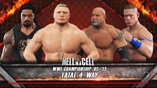 WWE 2K17-Brock Lesnar vs Roman Reigns vs John Cena vs Goldberg -Fatal 4-Way for WWE Championship