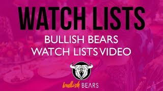 Stock Watch Lists - Bullish Bears Stock Watch List 7-17-2018