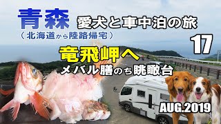 【車中泊】青森 犬連れ キャンピングカーの旅 2019 EP17 竜飛岬へ。メバル膳のち眺瞰台（北海道から陸路で帰宅)【くるま旅】