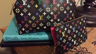 Louis Vuitton Haul: Multicolor Cosmetic Pouch & Multicolor Cles