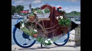 Поделки из велосипеда клумбы. Оригинальные идеи для клумб своими руками