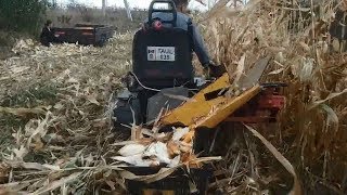Самодельный комбайн для уборки кукурузы для минитрактора из мотоблока / Конец сезона 2018