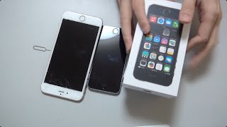 iPhone6s plusからiPhone5sにsimカードを移すだけ