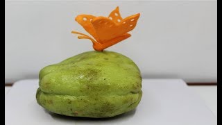 Carrot Butterfly Carving | Vegetable Art #AnbusHandwork
