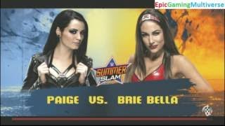 Paige VS Brie Bella In A WWE 2K16 Wrestling Match
