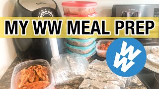 MY WW MEAL PREP FOR WEIGHT LOSS || My Weight Loss Journey on WW Purple || MEAL PREP MONDAY
