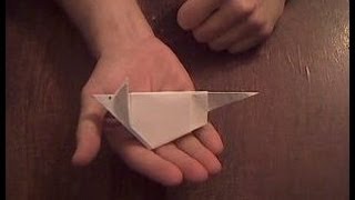 Как сделать мышку оригами  How to make a mouse origami