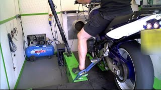 Suzuki Bandit Turbo on the dyno