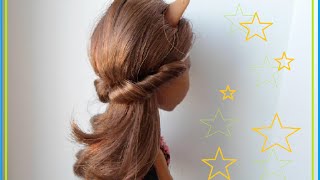 Как сделать прическу кукле #2 Hairstyle for doll #2