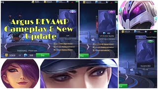 ARGUS REVAMP | NEW SKINS DETAILS | ARGUS REVAMP GAMEPLAY IN DETAILS | MOBILE LEGENDS