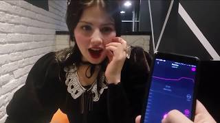 Girl tries on a toy lovense in the restaurant!!!prank!!!