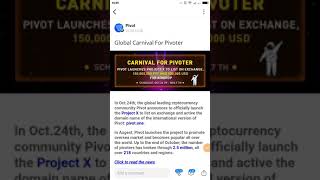 INFO PIVOT AKAN LIST DI EXCHANGE DAN RATUSAN JUTA AIRDROP AKAN DIBERIKAN, BURUAN DAFTAR