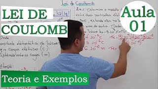 Lei de Coulomb - Aula 01 (Teoria e Exemplos)