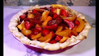 How to Make Peach & Strawberry Pie with Crumb Crust