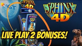NEW! SPHINX 4D SLOT MACHINE-LIVE-TWO BONUSES!