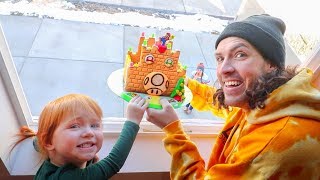 DROP TEST gingerbread house dropping from 45ft (what's inside)