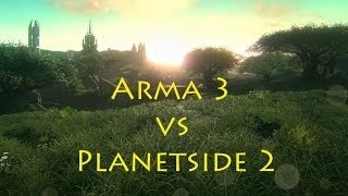 ARMA 3 vs PLANETSIDE 2 Ultra Graphics!