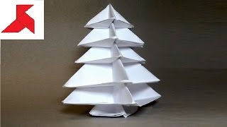 Как сделать модульную оригами ЁЛКУ (ёлочку) из бумаги А4, своими руками?