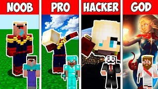 Minecraft NOOB vs PRO vs HACKER vs GOD : CAPTAIN MARVEL in Minecraft - Animation