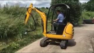 TEDXL60 Косилка кусторез OSMA на мини-экскаваторе JCB 801.8