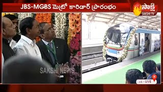 Live: CM KCR Inaugurates JBS-MGBS Metro Service | Sakshi TV