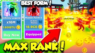 GETTING INFINITY LEGEND MAX RANK IN NINJA LEGENDS UPDATE AND BEST FORM!! (Roblox)