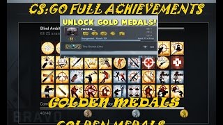 CSGO Map Achievements--Global Expertise Medal- #- Golden Medal-