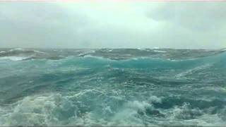 Rough seas on the Carnival Pride, Nov 5th 2011. Ocean view cabin turns into submarine view!