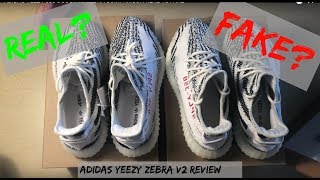 ADIDAS YEEZY 350 BOOST V2 ZEBRA COMPARISON REAL VS FAKE