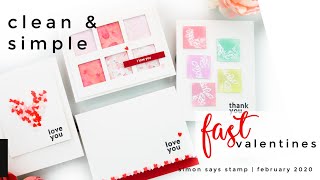 Clean & Simple Cards | Easy Valentines | Simon Says Stamp February Card Kit