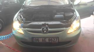 2 araba 2 makina Toyota Corolla & Peugeot 307 sw hidrojen makinası ile motor karbon ve lpg sistem