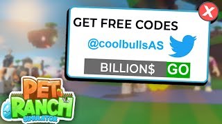 EVERY WORKING CODE in Pet Ranch Simulator!! (Roblox)