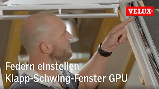 Federn einstellen bei einem VELUX Klapp-Schwing-Fenster GPU