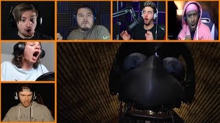 Let's Players Reaction To The Burnt Chica Jumpscares | Final Nights 4 (Demo)