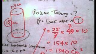 Belajar matematika : cara menghitung volume tabung