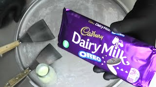 Chocolate Ice Cream Rolls | how to make Cadbury Dairy Milk Chocolate & Oreo Ice Cream Recipe | ASMR