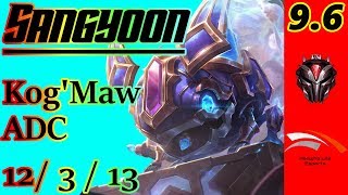 Sangyoon as Kog'Maw ADC | S9 Patch 9.6 | Full Gameplay