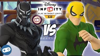 Black Panther VS Iron Fist Disney Infinity Marvel Battlegrounds Versus Gameplay