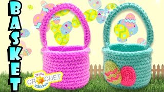 Easter Egg Hunt Crochet Basket Pattern & Tutorial