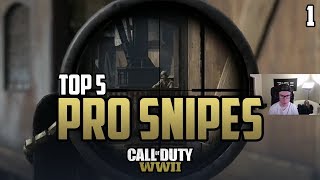 COD WWII: TOP 5 PRO SNIPER PLAYS #1 - Call of Duty World War 2