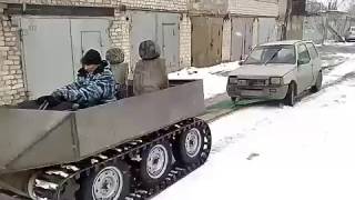 Мини вездеход Егоза на гусеницах