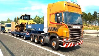 Euro Truck Simulator 2 - 8x4 Scania Bulldozer Transport