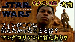 スカイウォーカーの夜明け。フィンが〇〇に伝えたかったこととは?マンダロリアンに答えあり!?ネタバレ注意